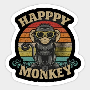 Happy Monkey Sticker